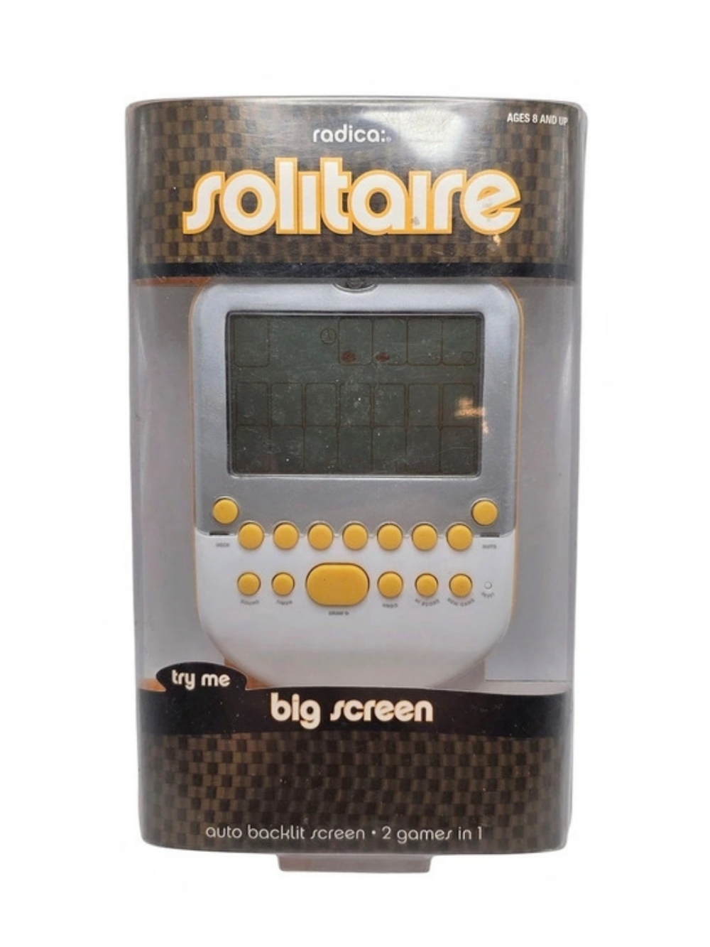 Radica Big Screen Solitaire Handheld Backlit 2 Games in 1 2008 Brand New Sealed